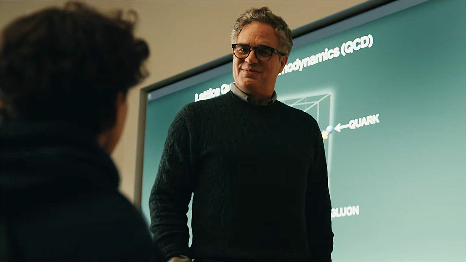 Bruce Banner looking down at Peter Parker in Spider-Man: Brand New Day