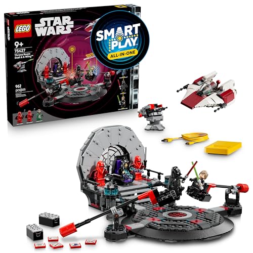 Lego Star Wars Smart Play: Throne Room Duel &amp;amp; A-Wing Interactive Building Toy - All-In-One Set - Reacts to How You Move and Play With a Smart Brick - Gift for Boys, Girls and Kids Ages 9+ - 75427