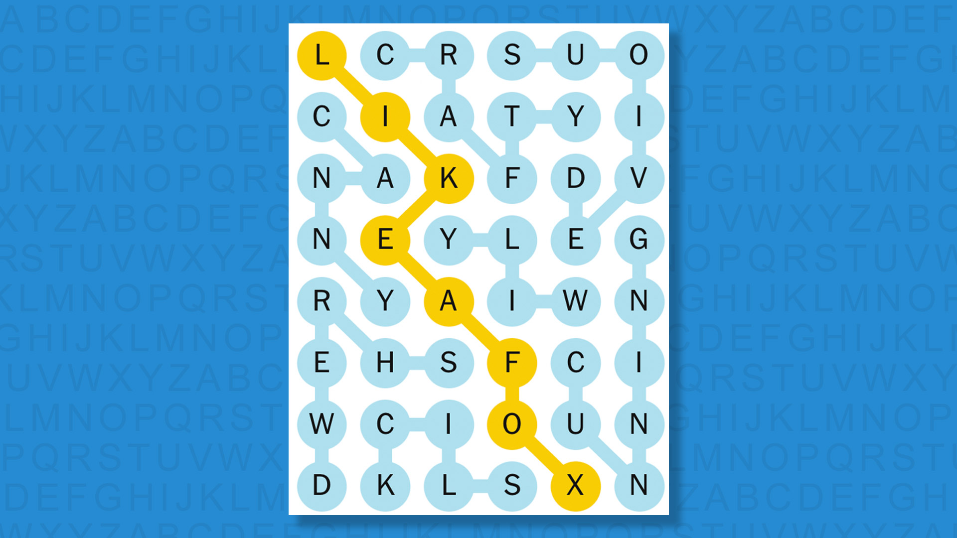 NYT Strands answers for game 768 on a blue background