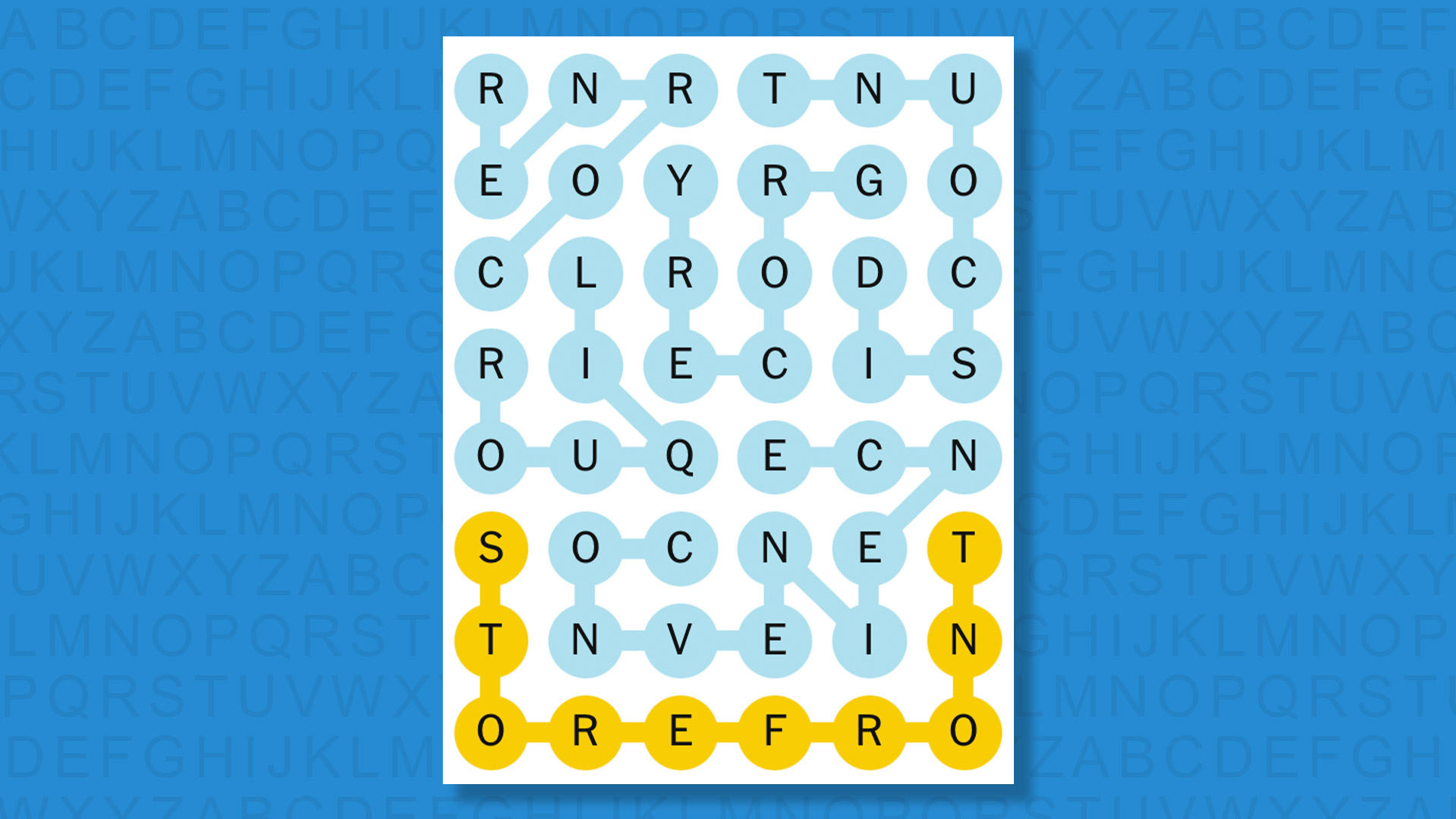 NYT Strands answers for game 783 on a blue background