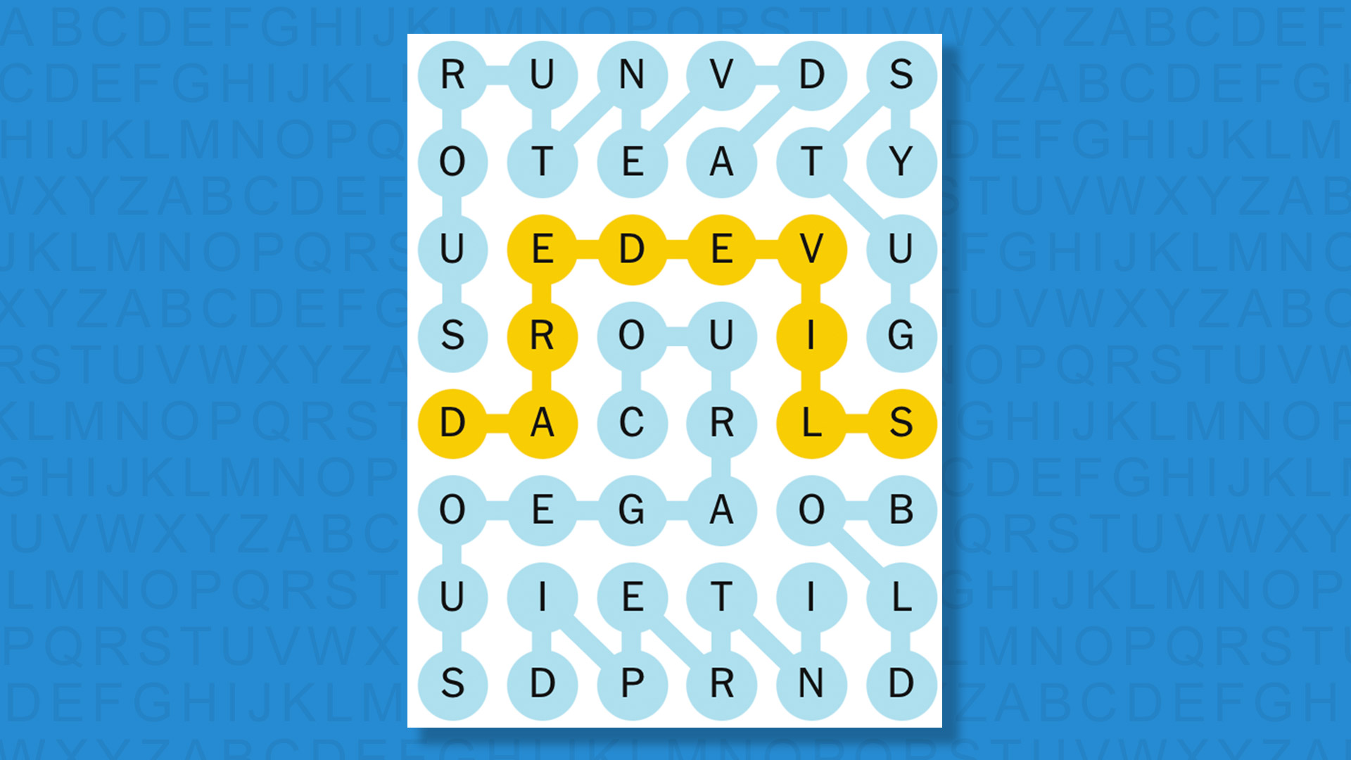 NYT Strands answers for game 779 on a blue background