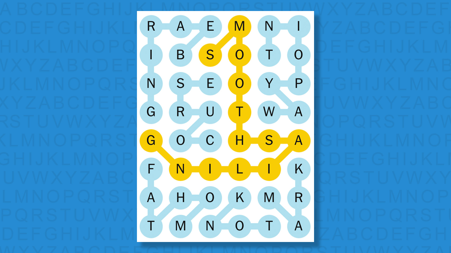 NYT Strands answers for game 765 on a blue background