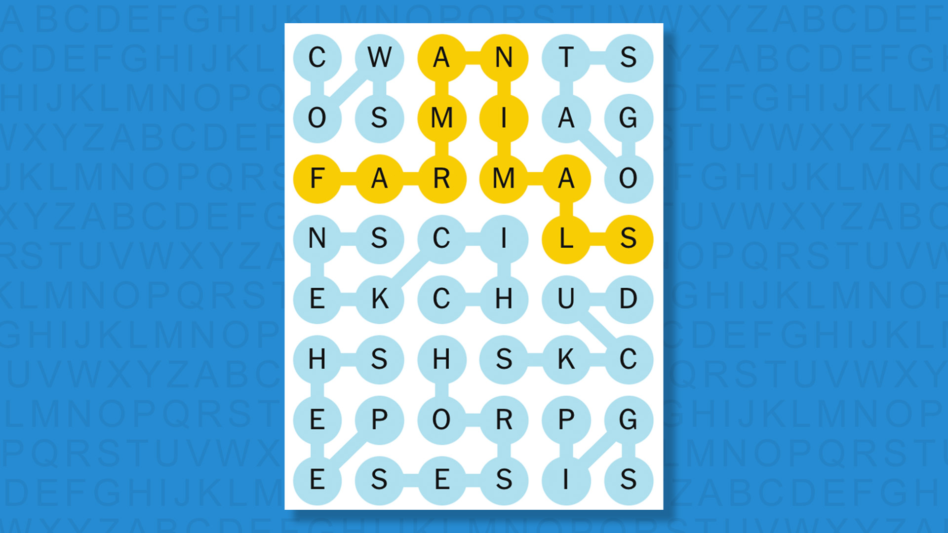 NYT Strands answers for game 817 on a blue background