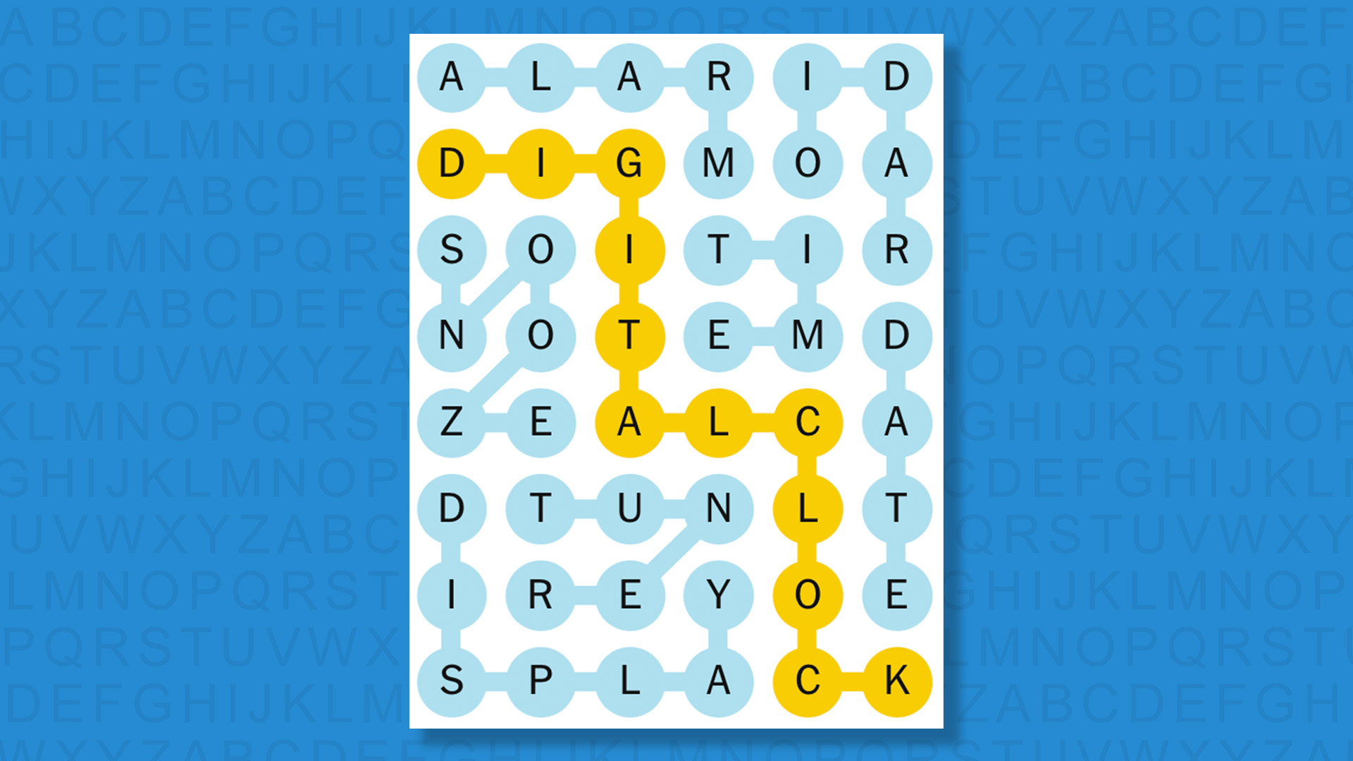 NYT Strands answers for game 793 on a blue background