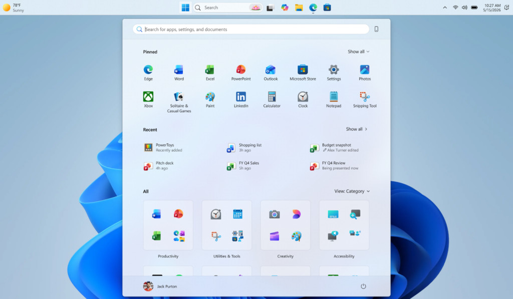 Windows 11 Taskbar shown at the top on the desktop