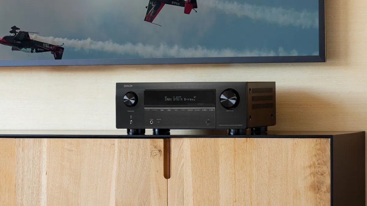 Denon AVR on cabinet